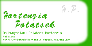 hortenzia polatsek business card